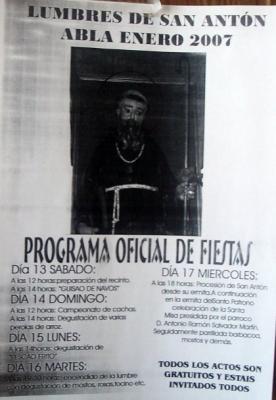 Programa  'Lumbres de San Antón 2007' de Abla