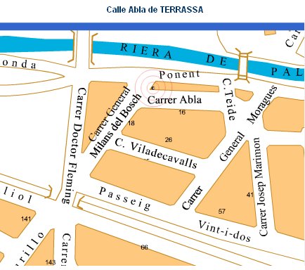 Calle Abla en Tarrasa - Carrer Abla en Terrassa