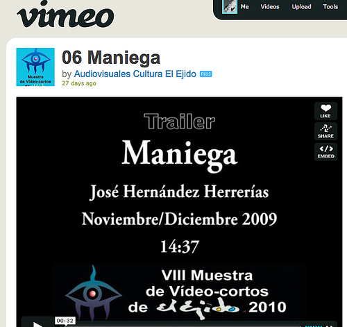 Maniega - Corto de Jose Hernández Herrerías - rodado entre Abla y El Ejido